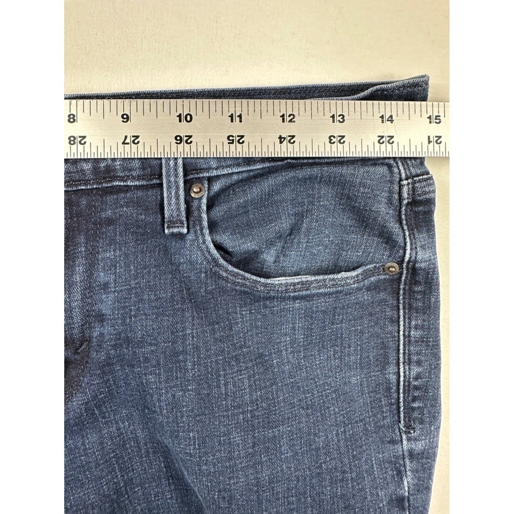 Levi's 505 Straight Leg Denim Jeans Womens Sz 27x29 Dark Wash Classic Mid Rise - Picture 5 of 10